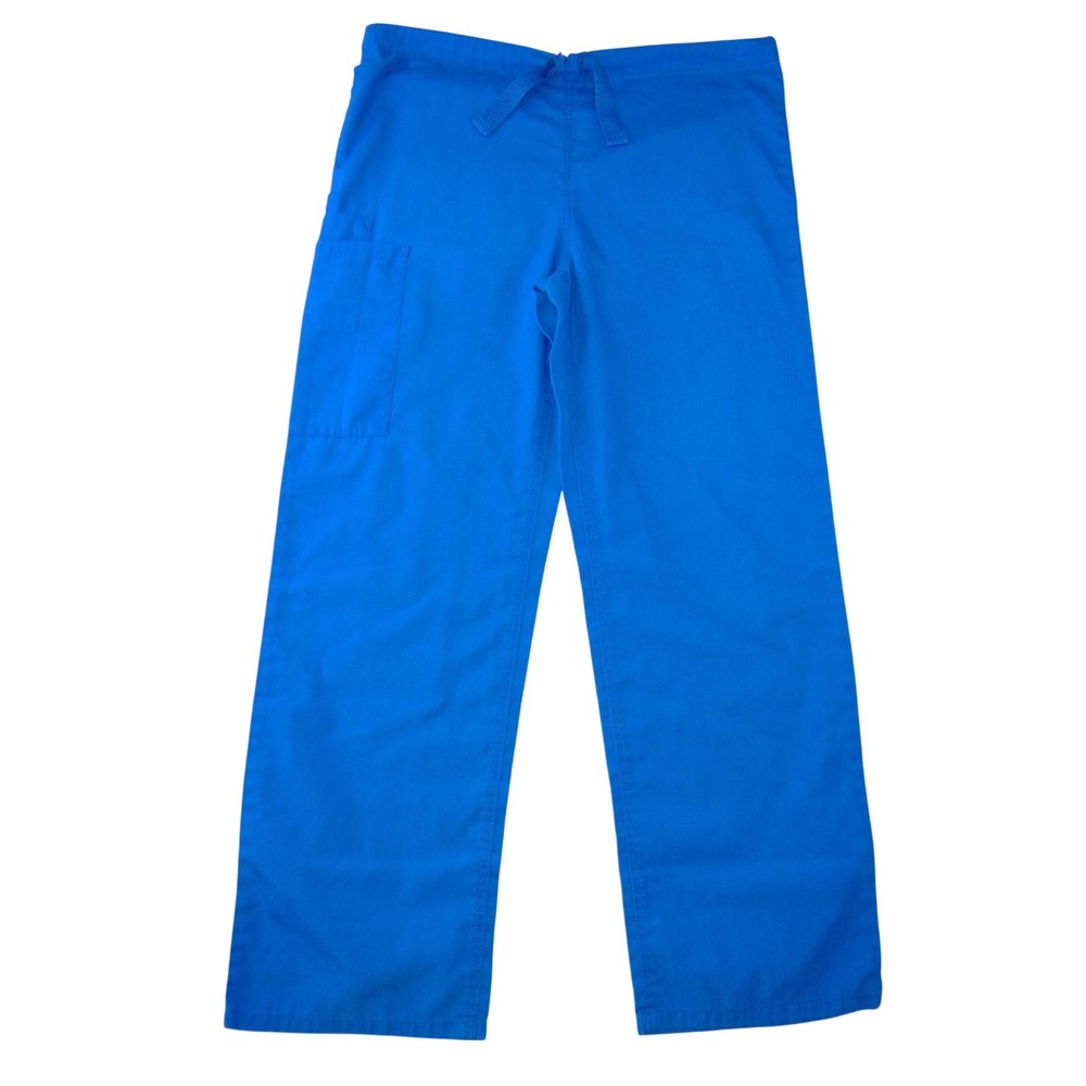 Cherokee Workwear Womens Royal Blue Scrub Pants XS Drawstring Straight Leg